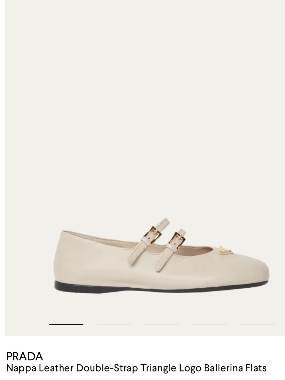 Prada Nappa Leather Double-Strap Triangle Logo Mary Janes- worn once, too small - Picture 5 of 5